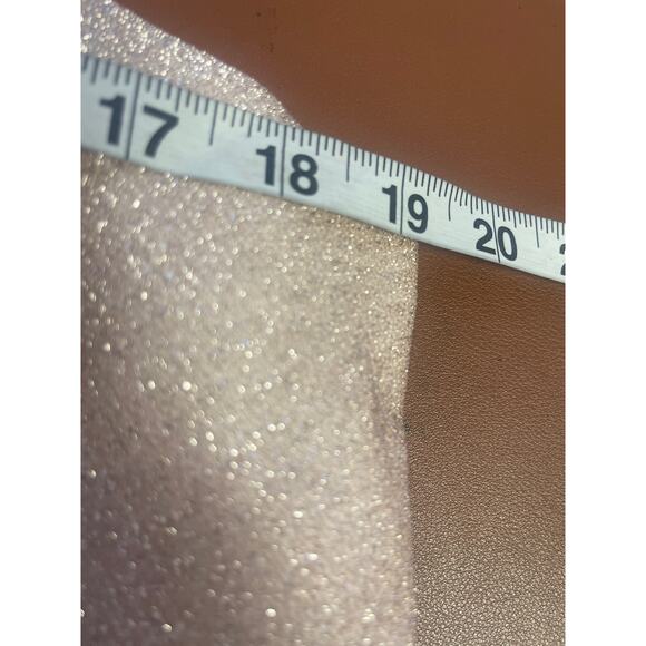 FORMAL PARTY SZ 14 1X plus Shimmer Pink Cut-Out One-Shoulder Maxi Dress NEW b21 - Picture 6 of 7